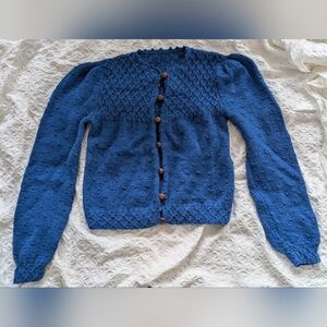 Vintage Handmade Cobalt Cardigan